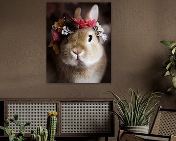 bloemen konijn van Wietske Lavrijssen