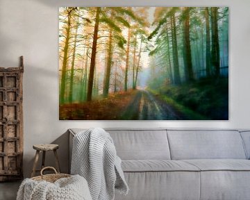 Scandinavian Forest by Mad Dog Art