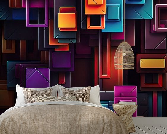 Voorbeeld van het werk in een kamer