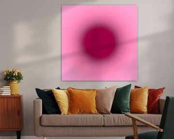 Pop Sonne Magenta Pink von Mad Dog Art