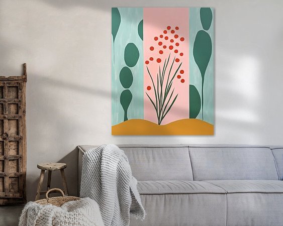 Voorbeeld van het werk in een kamer