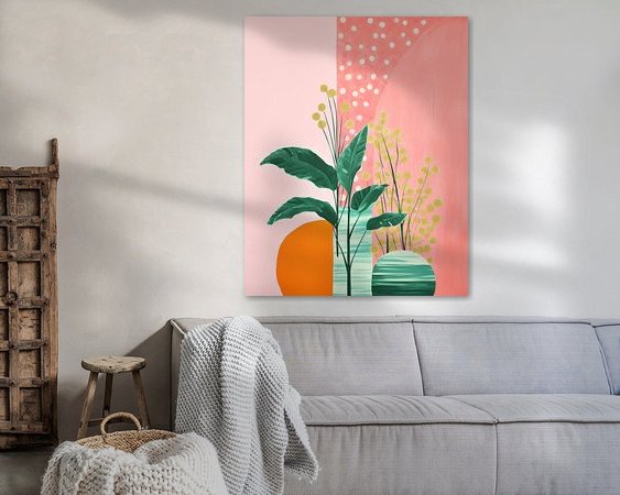 Voorbeeld van het werk in een kamer