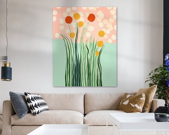 Voorbeeld van het werk in een kamer