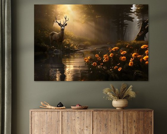 Voorbeeld van het werk in een kamer