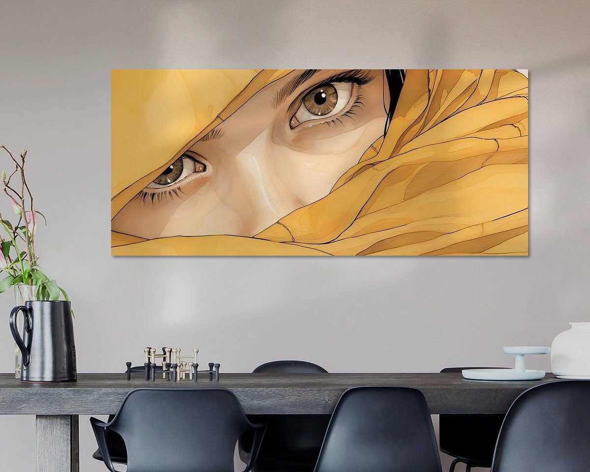 Voorbeeld van het werk in een kamer