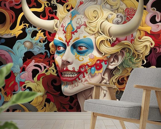 Voorbeeld van het werk in een kamer