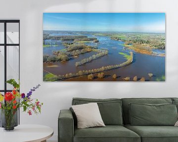 Hochwasser der Vecht am Vilsterener Stauwehr von Sjoerd van der Wal Fotografie