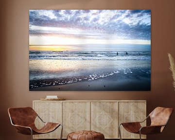 Zonsondergang strand in Wijk aan zee van Corali Evegroen