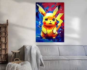 Pikachu Pokemon Popart van Qreative