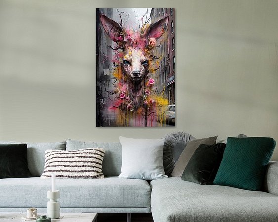 Voorbeeld van het werk in een kamer