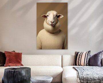 Schaf im Pullover von Wall Wonder
