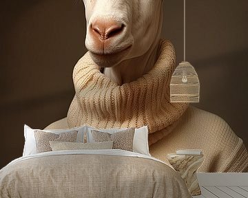 Ziege im Pullover von Wall Wonder