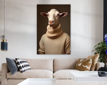 Goat in a jumper by Wall Wonder