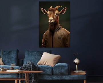 Goat in jacket by Wall Wonder