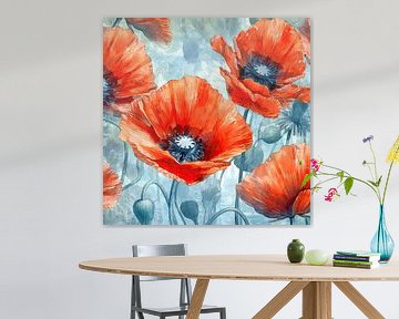 Coquelicots sur Wall Wonder