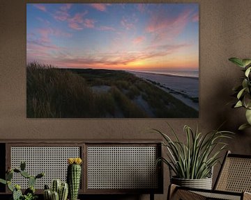 Zonsondergang strand Buren 3 van Arjan Bijleveld