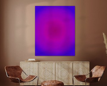 Retro 70s neon art. Abstract gradient in purple and blue by Dina Dankers