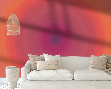 Retro 70s neon art. Abstract gradient in multicolor orange, pink, purple, yellow by Dina Dankers