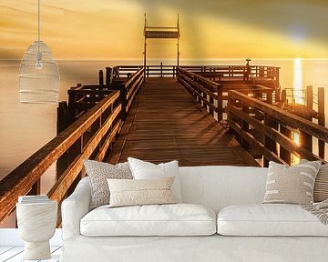 Boltenhagen pier at sunrise portrait image by Voss photography