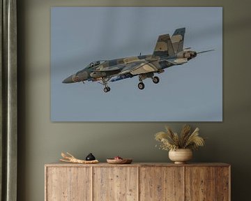 Landende U.S. Navy Boeing F/A-18E Super Hornet. van Jaap van den Berg