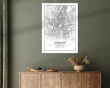 Plattegrond van Haarlem | Stadskaarten van Posters & Prints