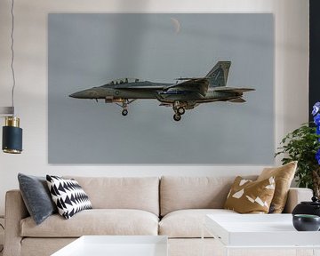 Landing U.S. Navy Boeing F/A-18F Super Hornet. by Jaap van den Berg