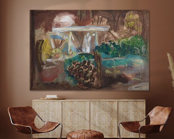 Voorbeeld van het werk in een kamer