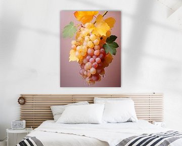 Branch with a bunch of grapes in variegated colours by Studio Allee