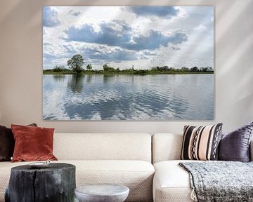 Cloudy sky on the river IJssel by Natasjahannink.nl