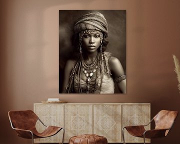 African woman, print size standing rectangle by Carla Van Iersel