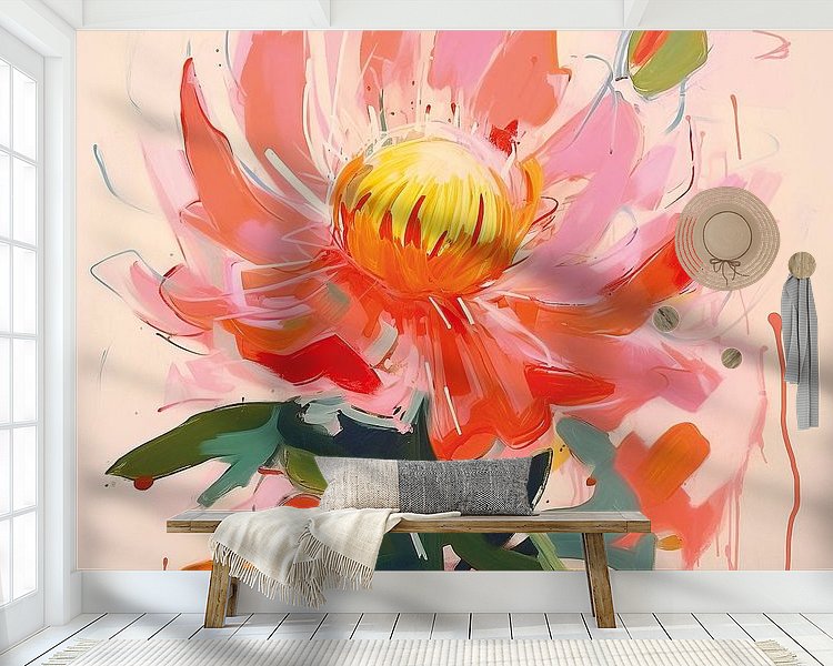 Voorbeeld van het werk in een kamer