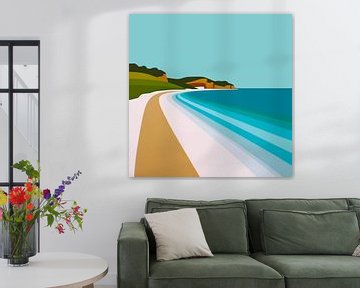 Beach views in Turquoise St Peter's Splendour by Color Square