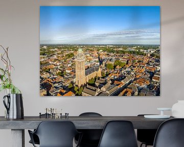 Zwolle Peperbus city aerial view during a summer sunset by Sjoerd van der Wal Photography