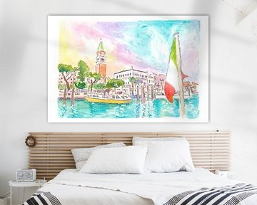Wunderschöne Vaporetto-Ansicht von San Marco Venedig Italien von Markus Bleichner