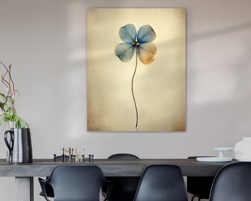 Klavertje vier in blauw van Studio Allee