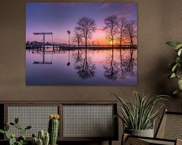 Zonsopkomst Reeuwijkse plassen van Patrick Herzberg