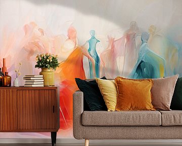 Mensen abstract van Bert Nijholt