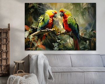 Papageien im Dschungel von ARTemberaubend
