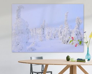 besneeuwde bomen Lapland | reisfotografie print | Lapland van Kimberley Jekel