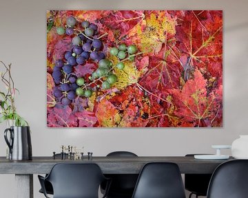 Autumn leaves in the orchard by Claude Laprise