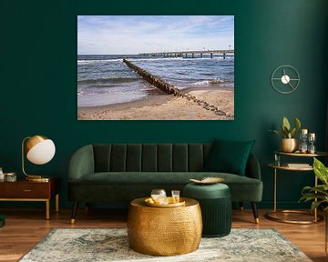 Groyne and pier on the Baltic Sea coast in Graal Müritz by Rico Ködder