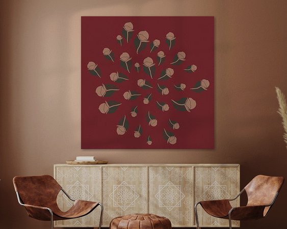 Voorbeeld van het werk in een kamer