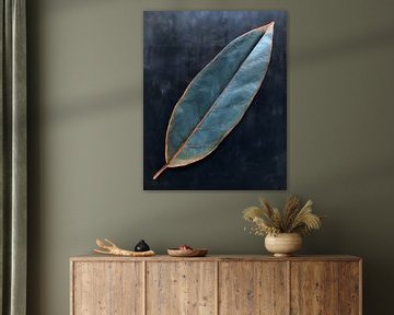 Het blauwe blad, wabi sabi van Studio Allee