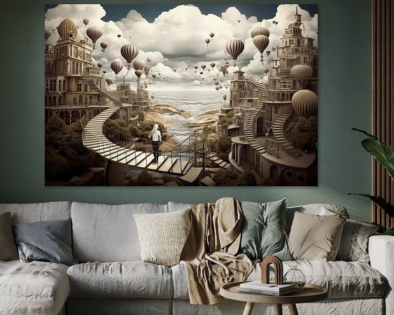 Voorbeeld van het werk in een kamer