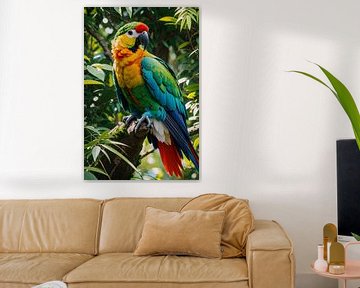 Parrot in forest by Ayyen Khusna
