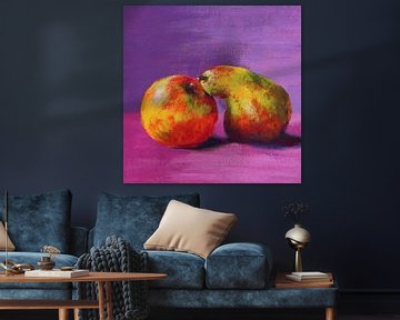 A pair of apple and pear by Karen Kaspar