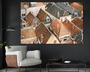 View over the rooftops in the Hanseatic league city Kampen by Sjoerd van der Wal Photography