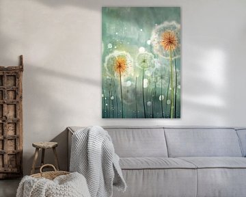 Wervelwinden van verlangen: paardenbloem dromen in de kunst van Floral Abstractions