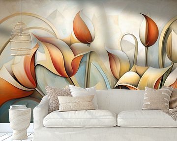 Abstract Tulips by Jacky