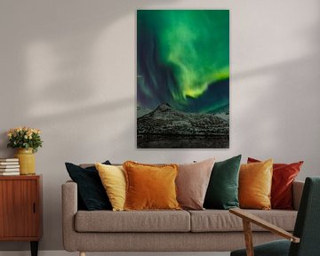 Nordlichter, Aurora Borealis über den Lofoten in Norwegen